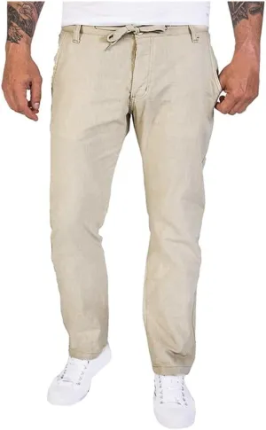 2025 Men's Solid Color Linen Outdoor Pants Loose Casual Drawstring Long Leg Pants