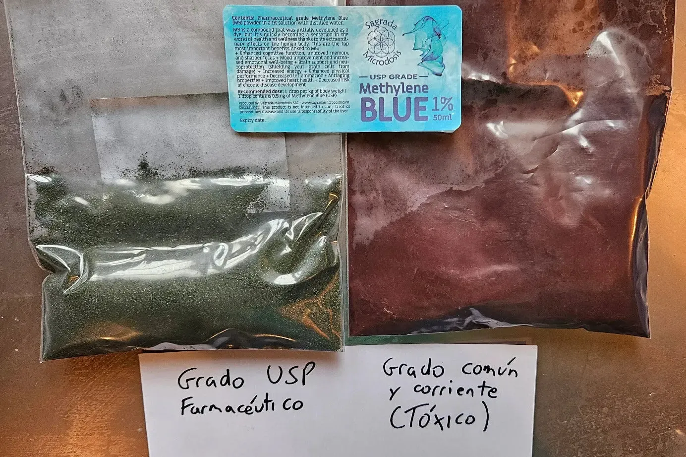 Azul de Metileno al 1% (Grado Farmacéutico)