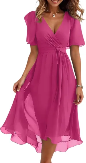 Boho Dress Resort Wear for Women 2025 Beach Dresses Wedding Guest Chiffon Garden Party Bridesmaid Dresses for Women