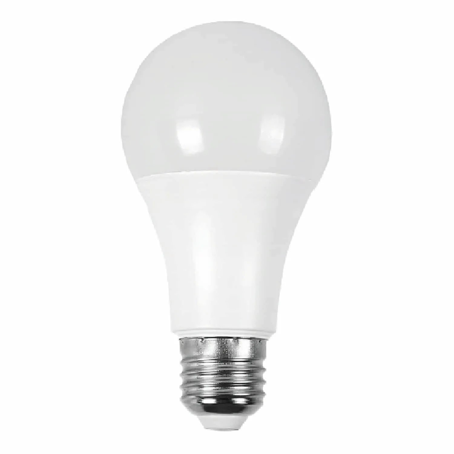 Bombillo LED A19 12W 3000K Luz Cálida - Chip SMD 5730, Rosca E27, 1200 Lumens, 60X118mm. Acabado Blanco. Foco.