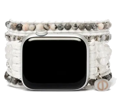 Bracelet pour Apple Watch en Labradorite Blanche Pour Protection