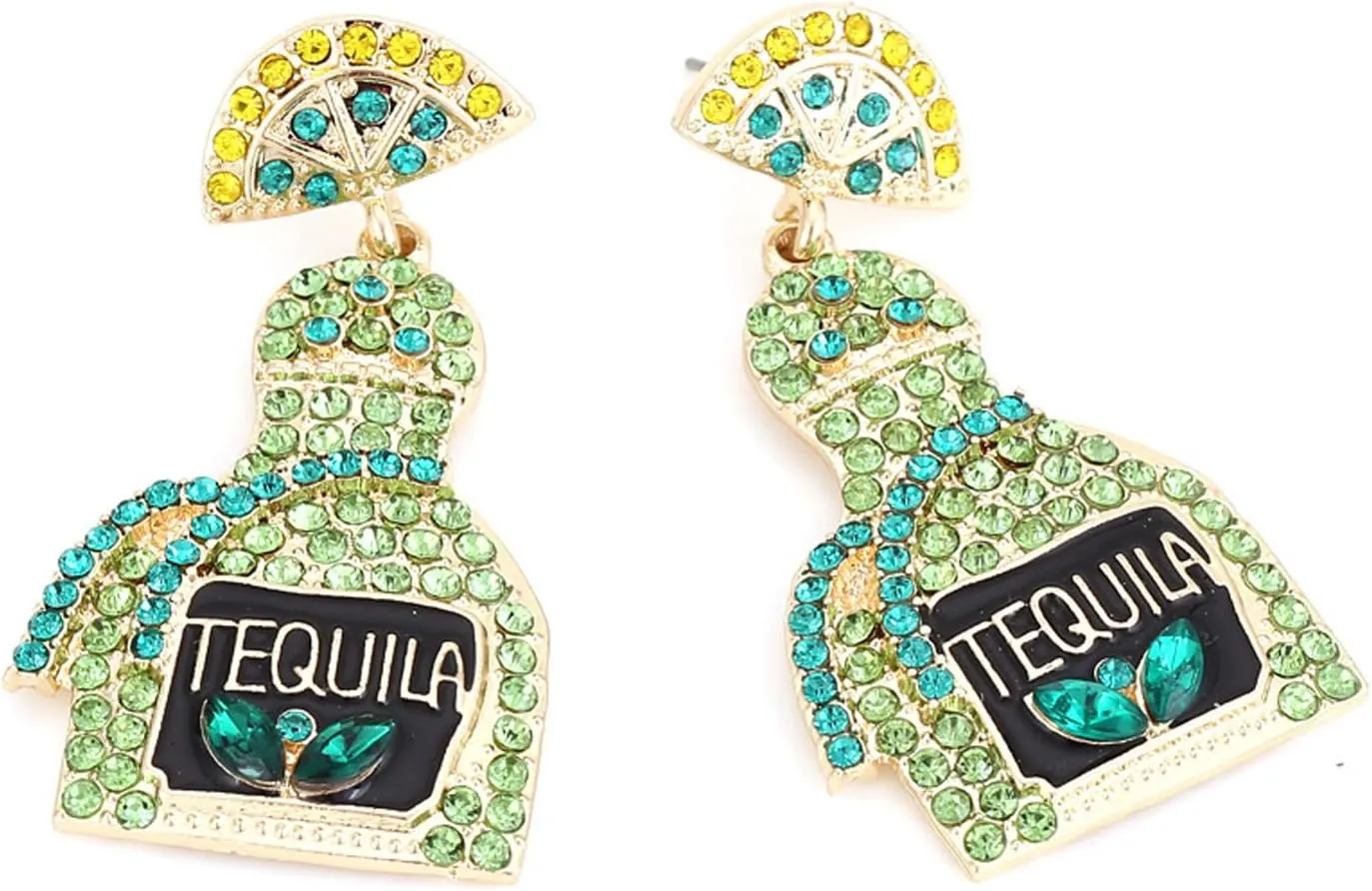 Champagne Earrings for Women Beaded Champagne Bottle Margarita Tequila Earrings Crystal Wine Glass Dangle Earrings Cinco De Mayo Shirt Dress Outfit Accessories Party Celebration Jewelry Gifts