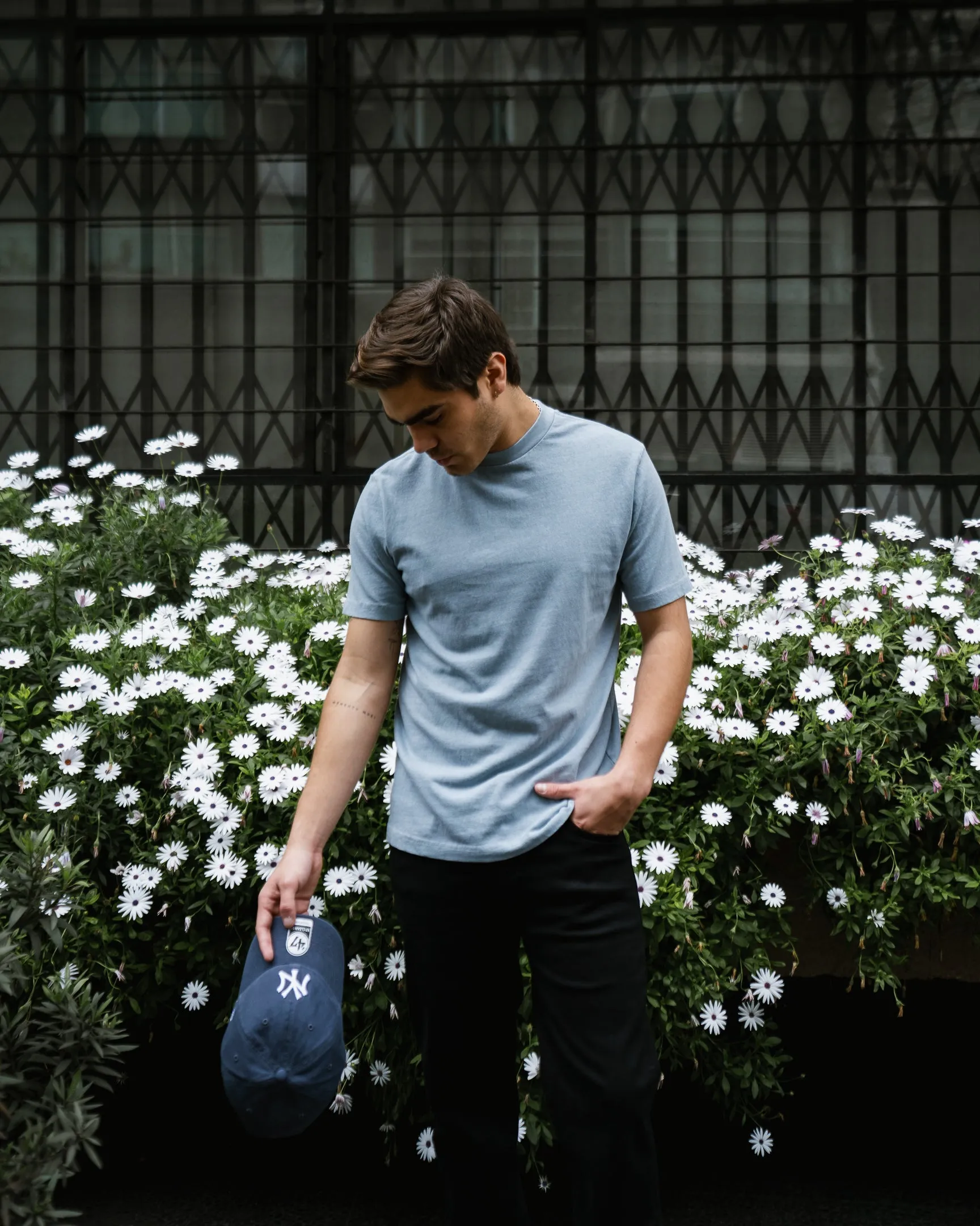 Chrome Washed Tee 12/1 - Acero