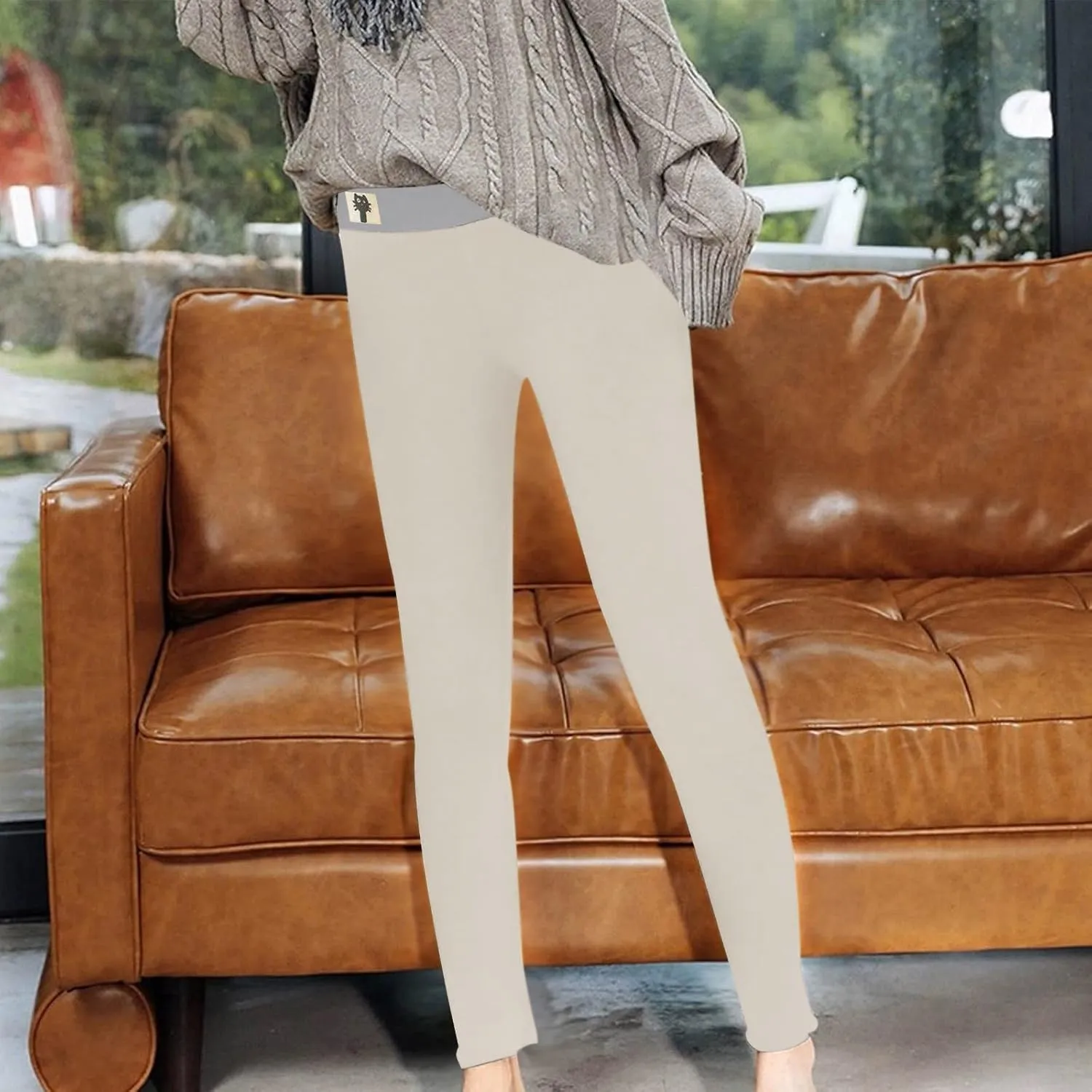 Fleece Lined Leggings for Women Thermal Tights High Waisted Soft Warm Sherpa Lined Lounge Winter Yoga Pants