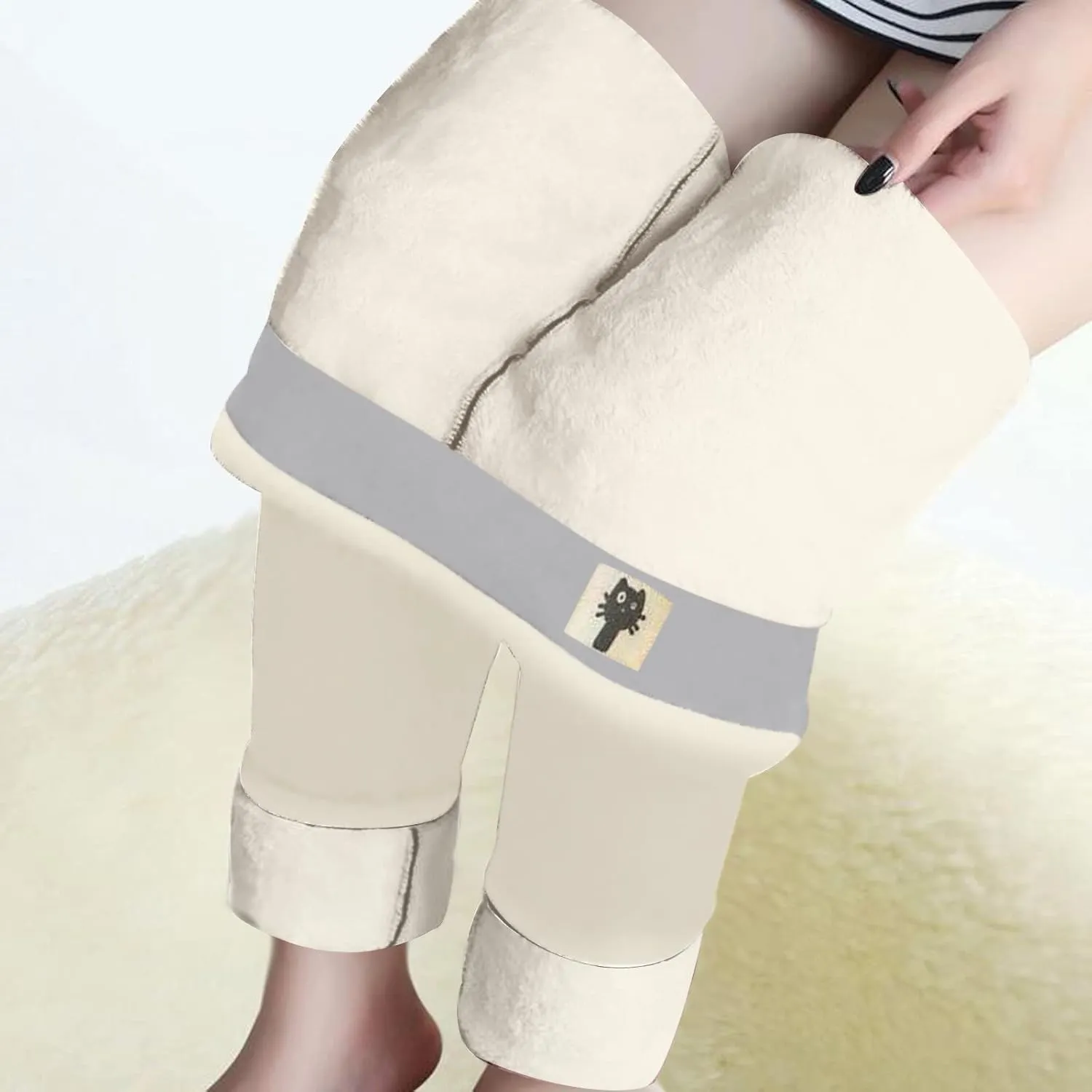 Fleece Lined Leggings for Women Thermal Tights High Waisted Soft Warm Sherpa Lined Lounge Winter Yoga Pants