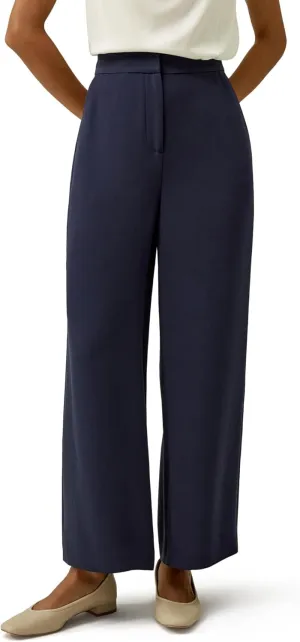 LilySilk 100% Silk Tailored Pant for Women Wide Leg with Mid Rise Cropped Silk Trousers Female Work Casual Size