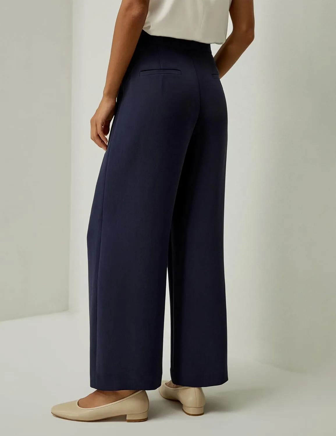 LilySilk 100% Silk Tailored Pant for Women Wide Leg with Mid Rise Cropped Silk Trousers Female Work Casual Size