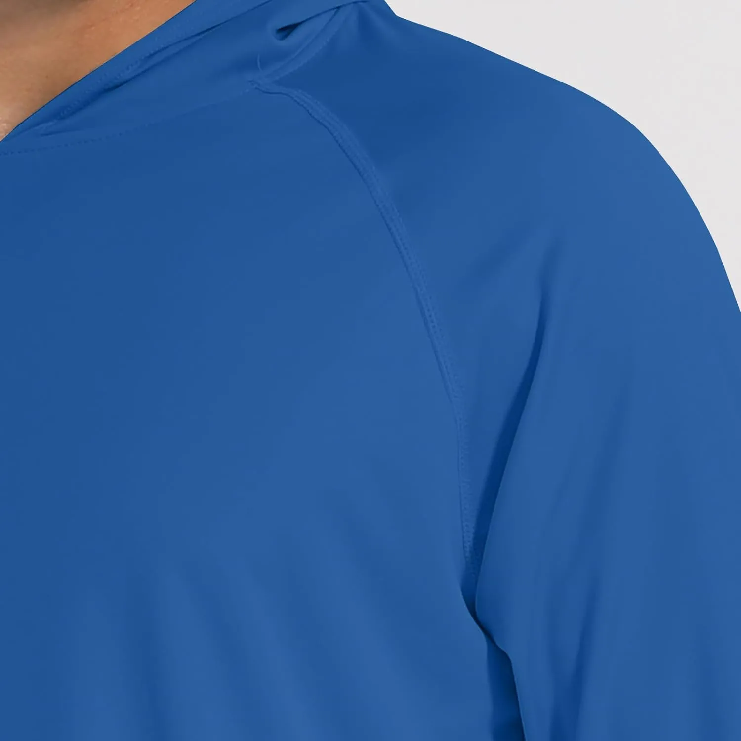 Men UPF 50  Sun Protection Hoodie Shirt Long Sleeve UV SPF Quick Dry Hood T-Shirt Rash Guard Athletic Fishing Outdoor