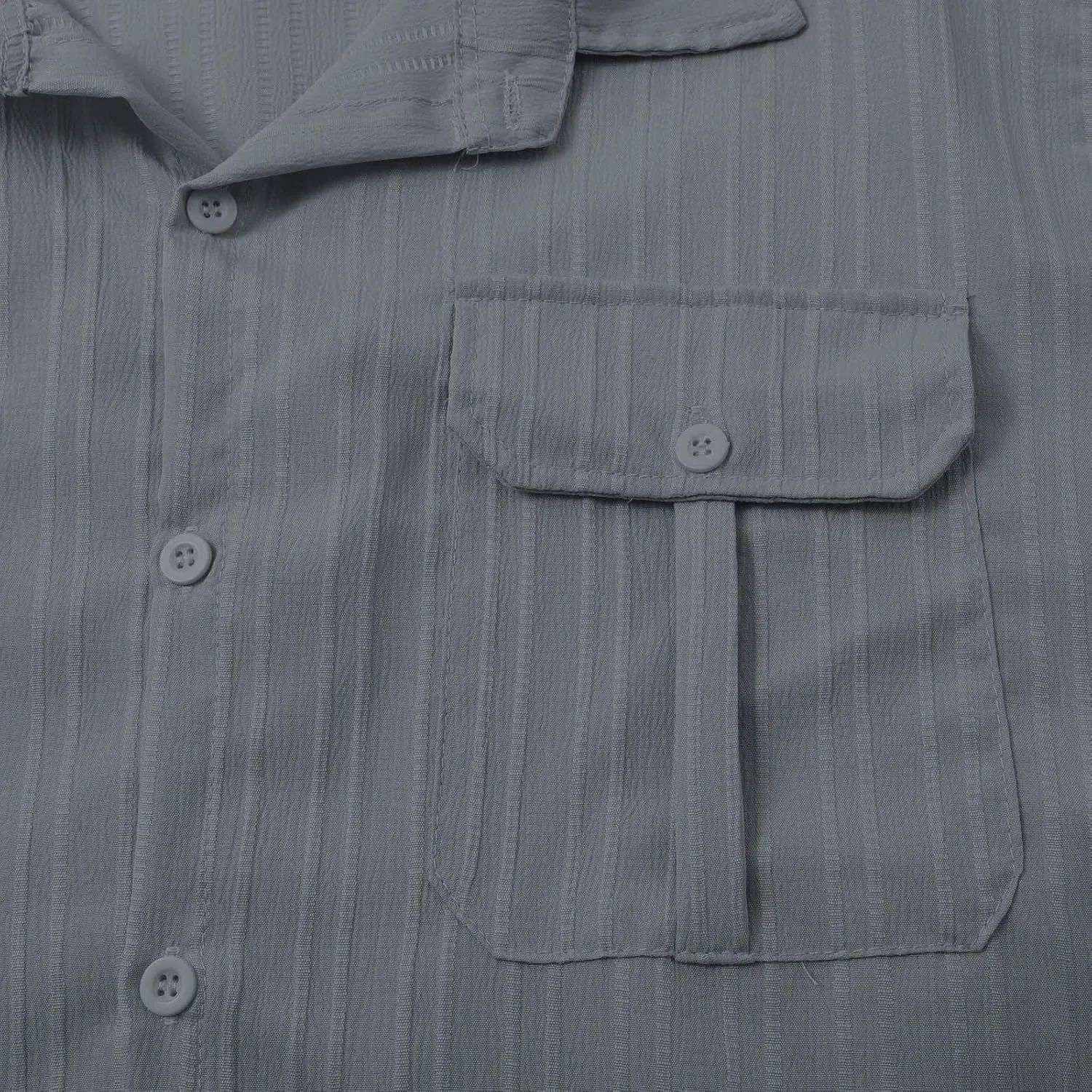 Mens Linen Striped Cargo Shirts 2025 Button Down Polo Shirt Quick Dry Short Sleeve Tactical Sweatshirts with Pockets