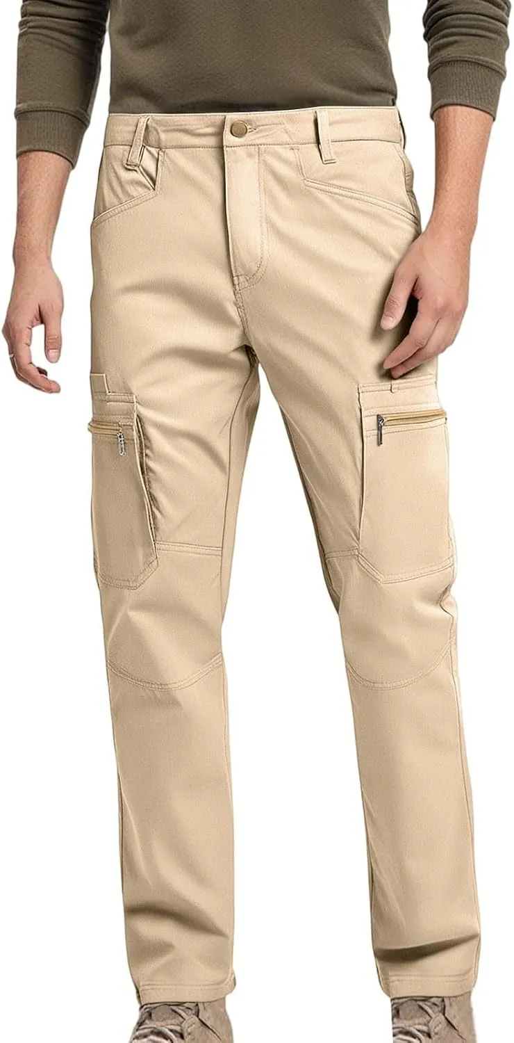 Men's Tactical Cargo Pants Quick Dry Water Resistant Stretch Pant Military Lounge Work Trousers with Multi Pockets