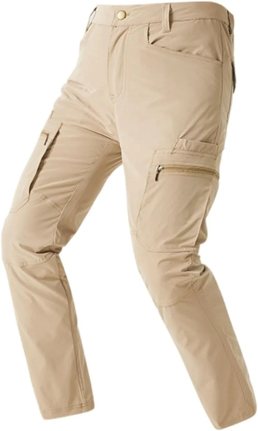 Men's Tactical Cargo Pants Quick Dry Water Resistant Stretch Pant Military Lounge Work Trousers with Multi Pockets