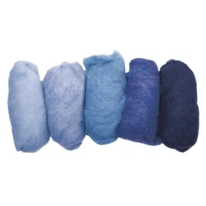 Rayher lana para fieltro 5ud 5363400 azules