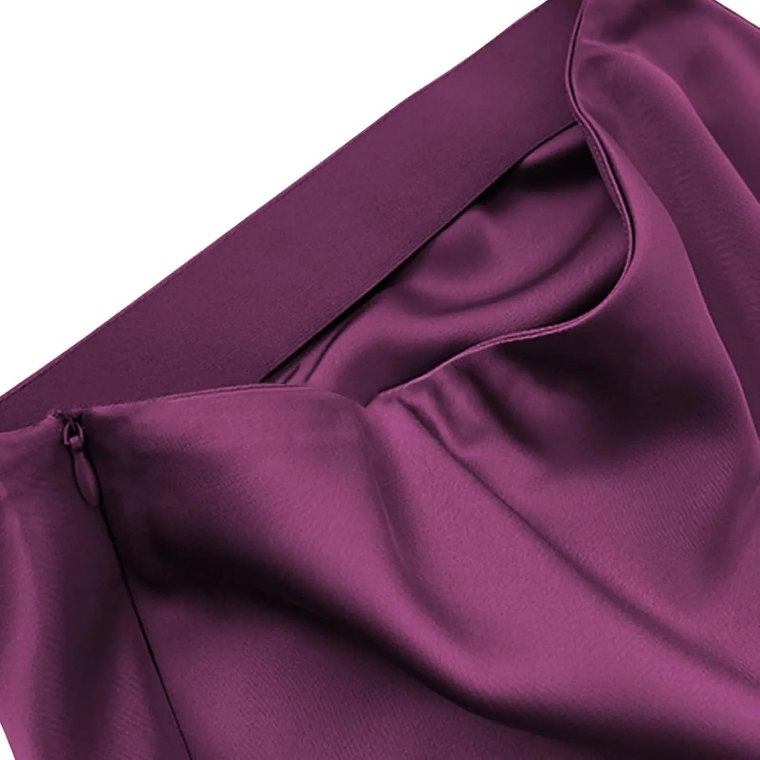 Skirts for Women Maxi Satin High Waisted Elastic Skirts Elegant Bodycon A-Line Solid Color Silk Skirt for Summer 2025