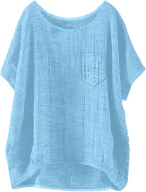 Summer Tops for Women 2025 Short Sleeve Crew Neck Linen Cotton Shirts Plus Size Gauze Casual Dressy Blouse