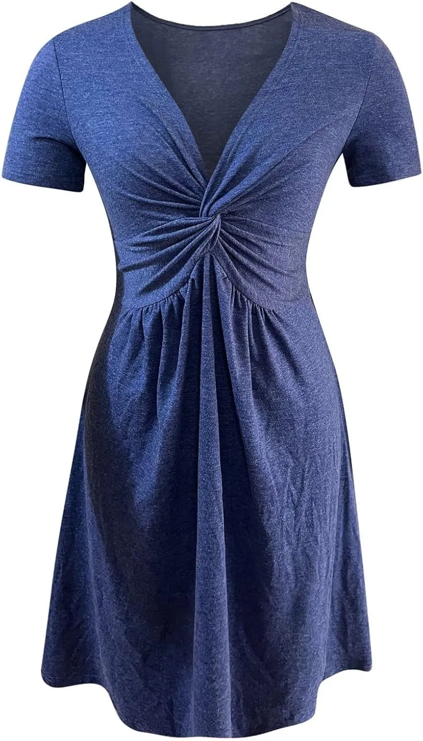 Sun Dresses for Women 2025 Vacation Cotton Sleeveless V Neck Beach Summer Dresses Y2k Casual Tank Cover Ups Swing Dress