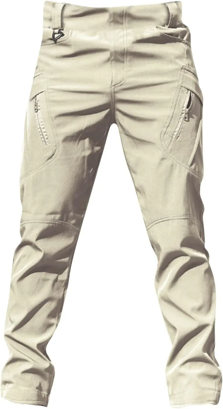 Tactical Pants for Men Stretch Ripstop Waterproof Zipper Cargo Hiking Pants Relaxed Fit Work Pant Travel with Pockets