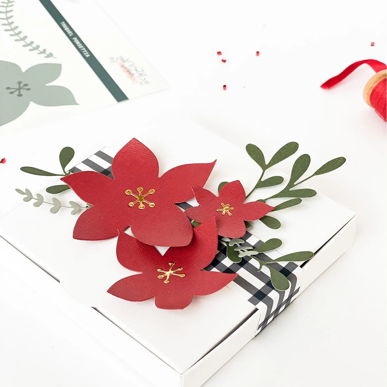 Troquel Ponsettias WINTER WISHES