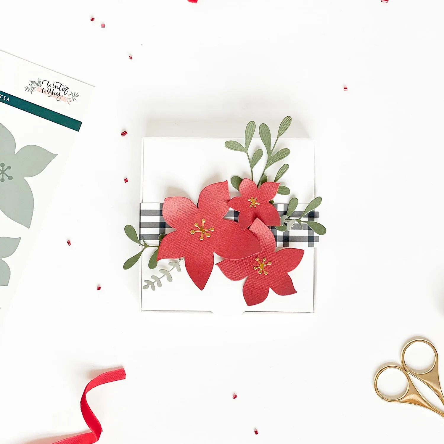 Troquel Ponsettias WINTER WISHES
