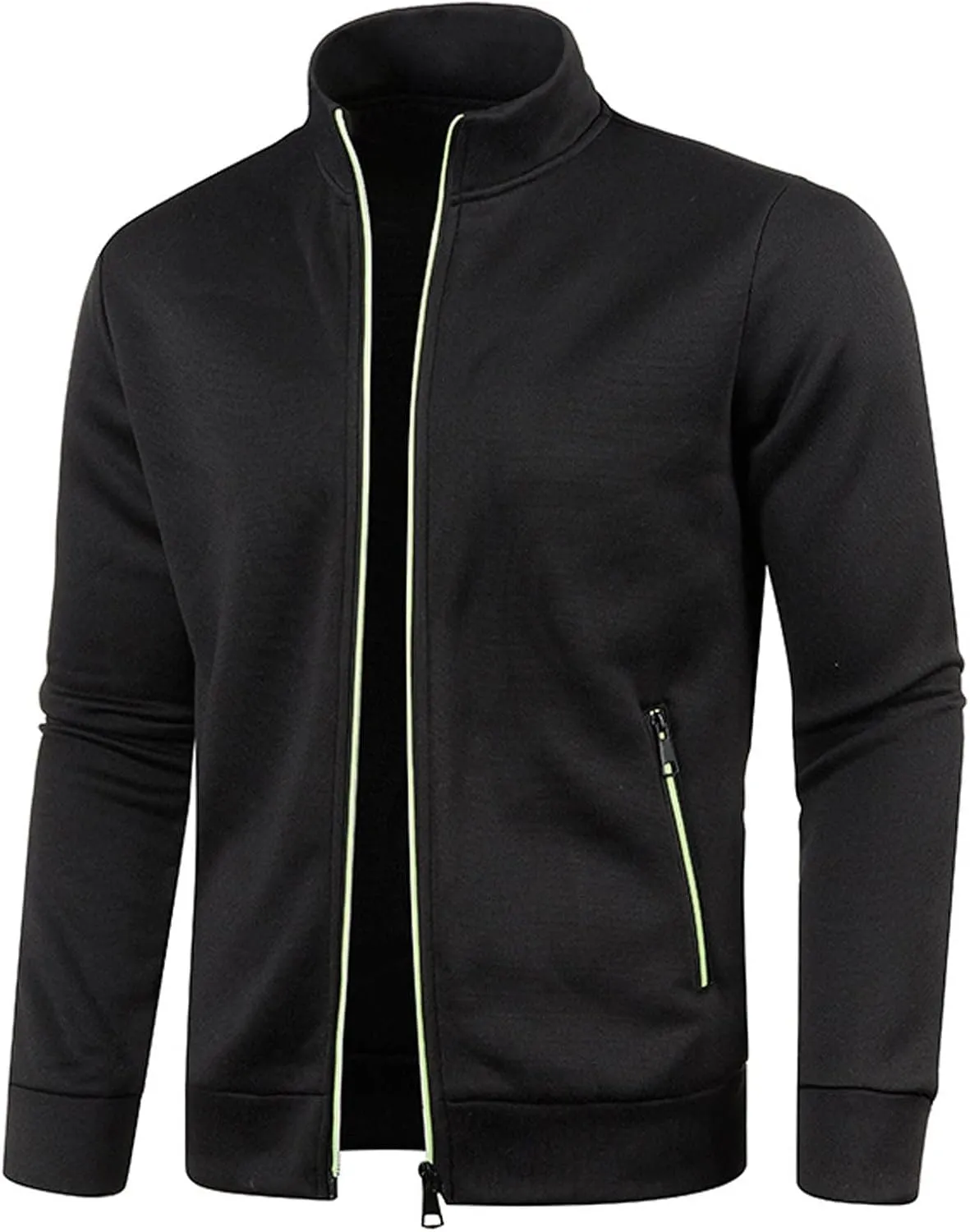 Uillui Men's Sports Track Jacket Lightweight Zip up Casual Coat Running Athletic Active Sweat Jacket Long Sleeve Sweatshirts