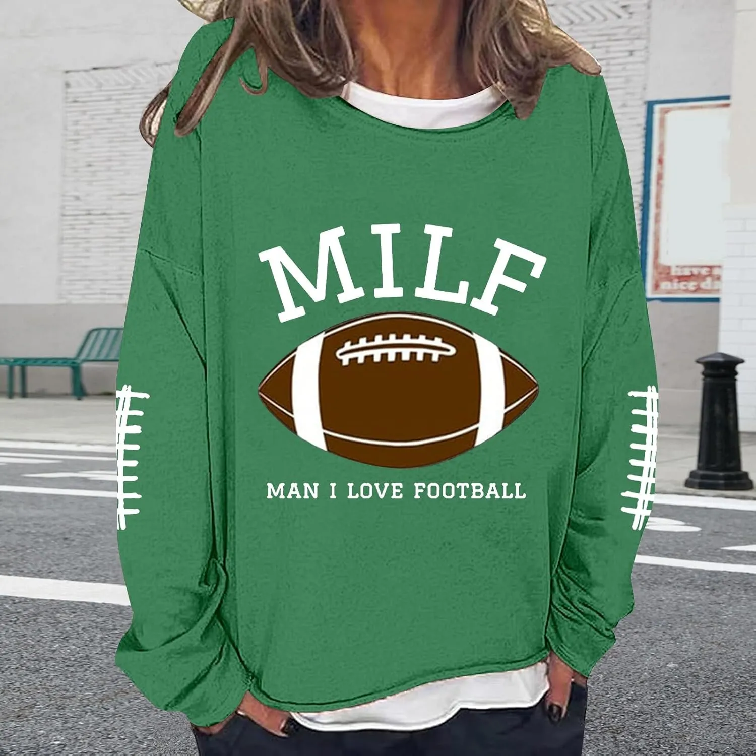 Women Football Hoodies Game Day Hooded Rugby Patches Game Day Hooded Sweatshirt Women Game Day Hooded Sweatshirt
