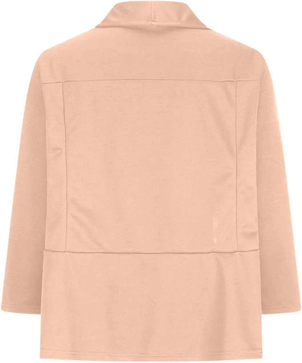 Women Plus Size Casual Blazer Peplum Waisted Slim Fit Open Front 3/4 Sleeve Loose Fit Cardigan Jacket for Business