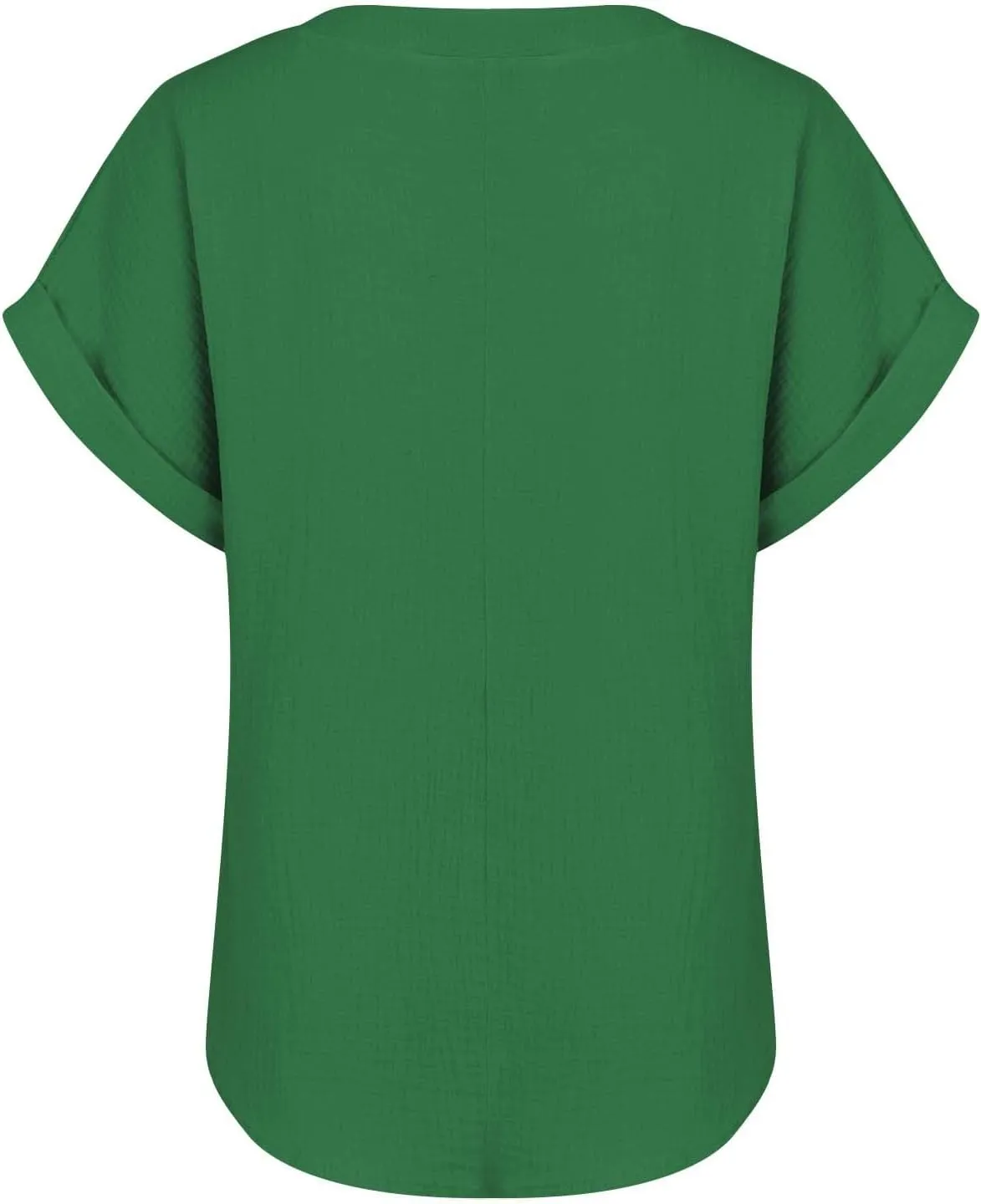 Women's Short Sleeve Cotton Linen Shirts Henley Dressy Casual Summer Tops 2025 Trendy Blouses Beach Vacation Clothes