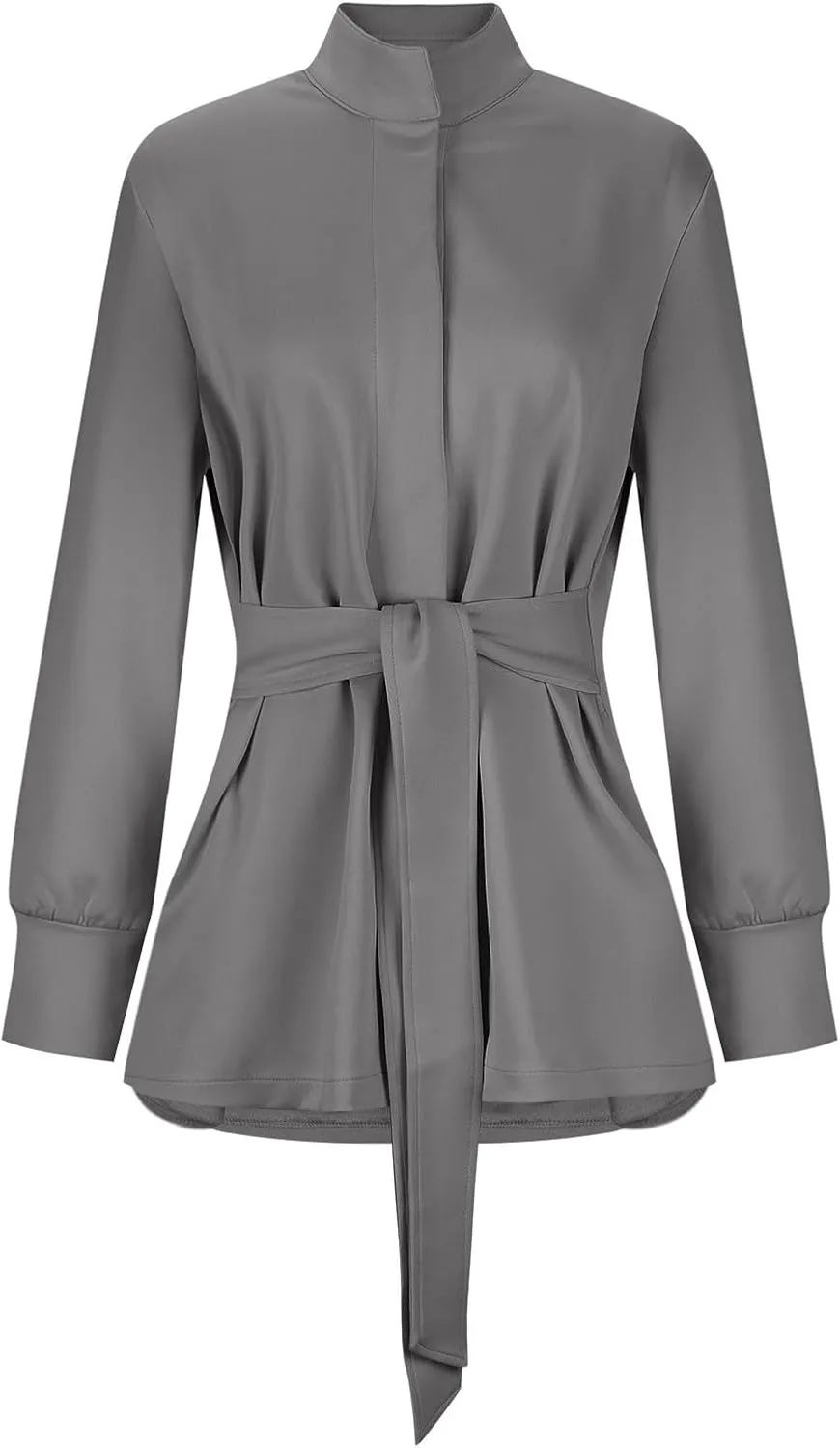 Women's Trench Coat Short Casual Spring Fall Fashion jackets 2024 Classic Lapel Overcoat Outerwear With Belt